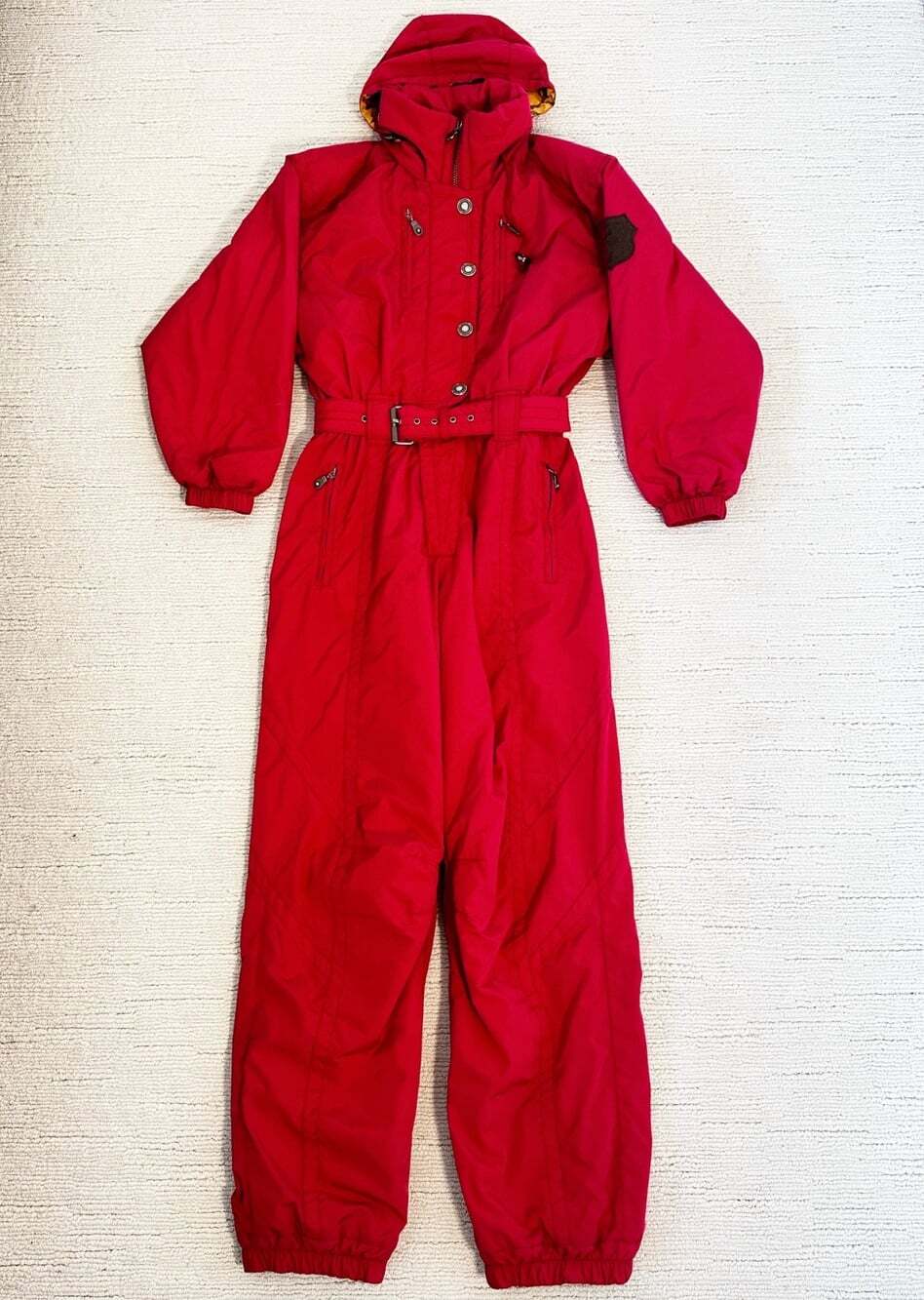 KAELIN Vintage Size 8 Red Snowsuit 1980s 1990s Apres Ski Gorpcore One Piece